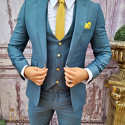 Vesta cu nasturi aurii si Pantalon - C3841-Costume
