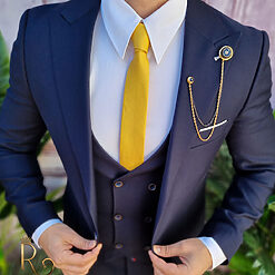 Costum bleumarin Sacou Vesta si Pantalon C4045 3