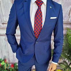 Costum bleumarin Sacou si Pantalon Slim Fit C3172 4