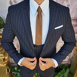 Bleumarin cu dungi maro