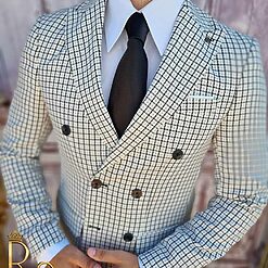 alb in carouri negre - C3827-Costume