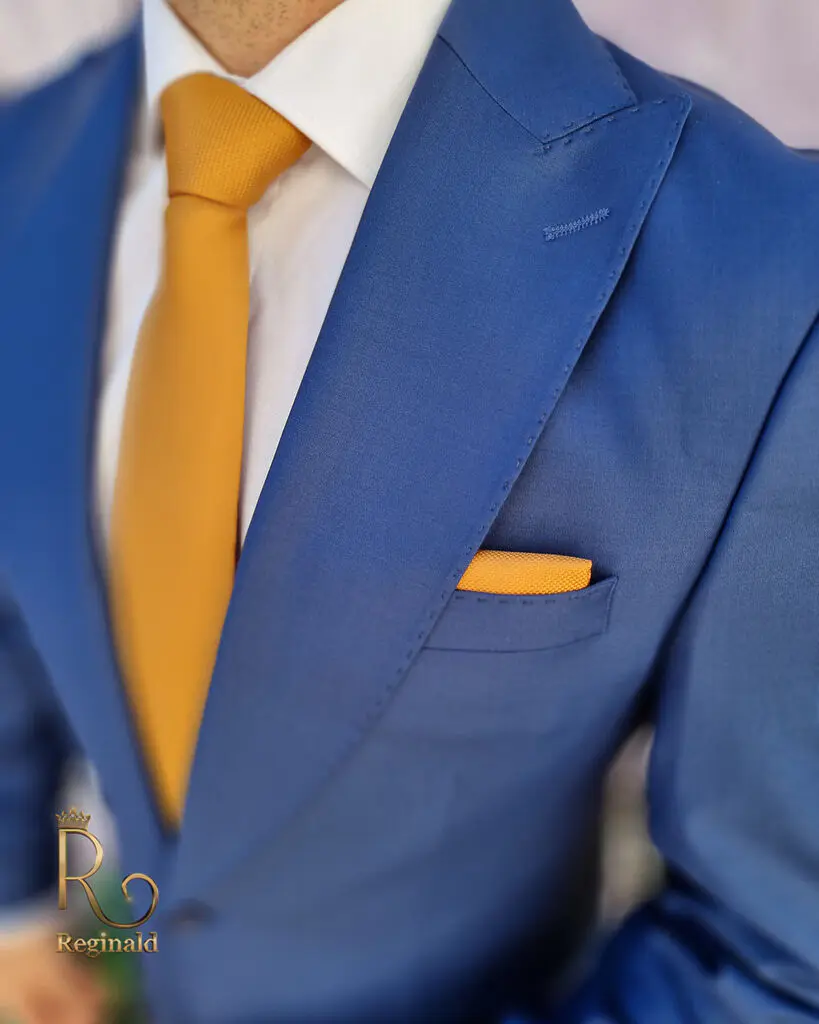 Costum de barbati albastru pal Reginald Business Edition