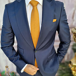 Costum de barbati bleumarin Reginald Business Edition Sacou si Pantalon C3368 2