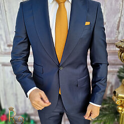 Costum de barbati bleumarin Reginald Business Edition Sacou si Pantalon C3368 3