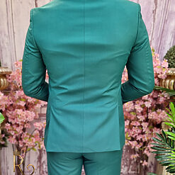 Costum de barbati elegant verde cu nasturi aurii: Sacou si Pantalon - C4077-Costume