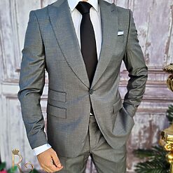Costum de barbati gri Reginald Business Edition Sacou si Pantalon C3365 2