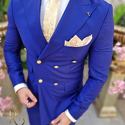 Costum de barbati indigo Sacou si Pantalon C4084 4