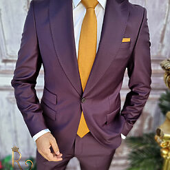 Costum de barbati mov inchis Reginald Business Edition Sacou si Pantalon C3367 2