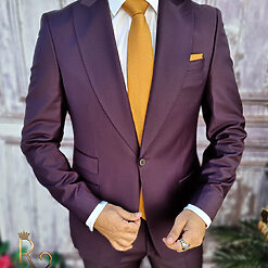 Costum de barbati mov inchis Reginald Business Edition Sacou si Pantalon C3367 3