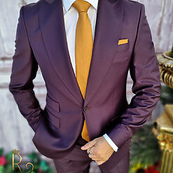 Costum de barbati mov inchis Reginald Business Edition Sacou si Pantalon C3367 4