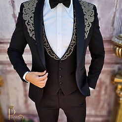 Costum de ceremonie Sacou Vesta Pantalon Papion C3706 3