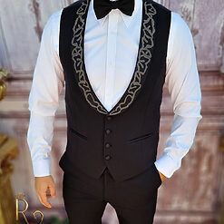 Costum de ceremonie Sacou Vesta Pantalon Papion C3706 4