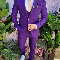Costum mov Sacou Vesta si Pantalon C4043 2