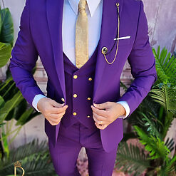 Costum mov Sacou Vesta si Pantalon C4043 4