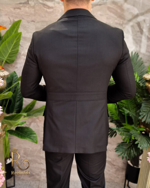 Costum negru: Sacou si Pantalon - C4087-Costume