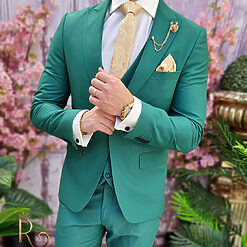 Costum verde Sacou Vesta si Pantalon C4068 2