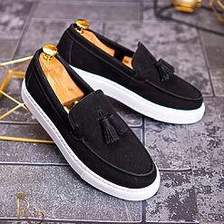 Mocasini de barbati casual negri talpa inalta ultra usoara – AD566 3