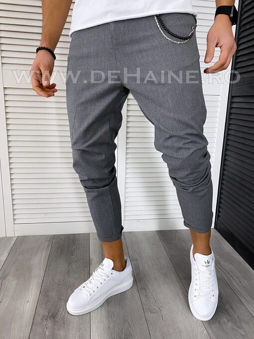 Pantaloni barbati casual gri inchis B2496 B2-3-Pantaloni > Pantaloni casual