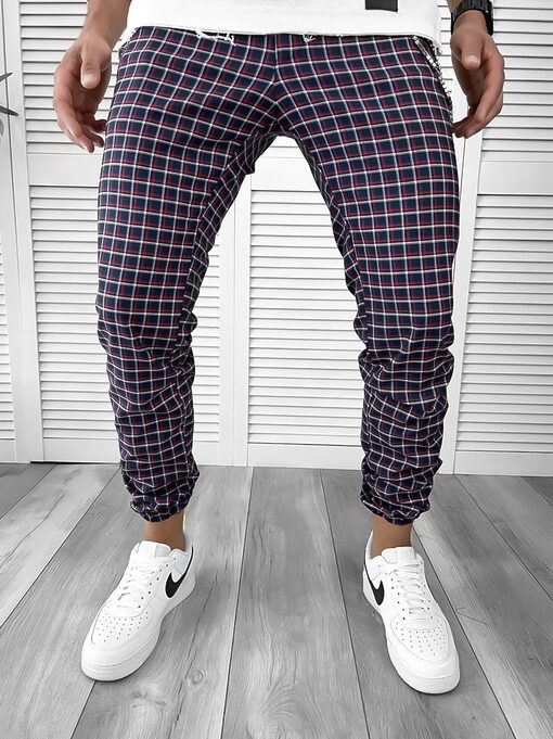 Pantaloni barbati casual in carouri 11968 SD-Pantaloni > Pantaloni casual