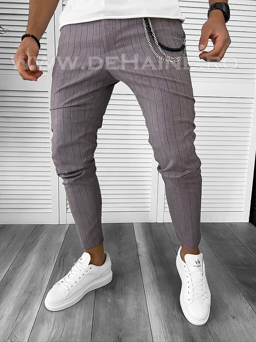 Pantaloni barbati casual regular fit in dungi B7888 F3-3.2.3-Pantaloni > Pantaloni casual