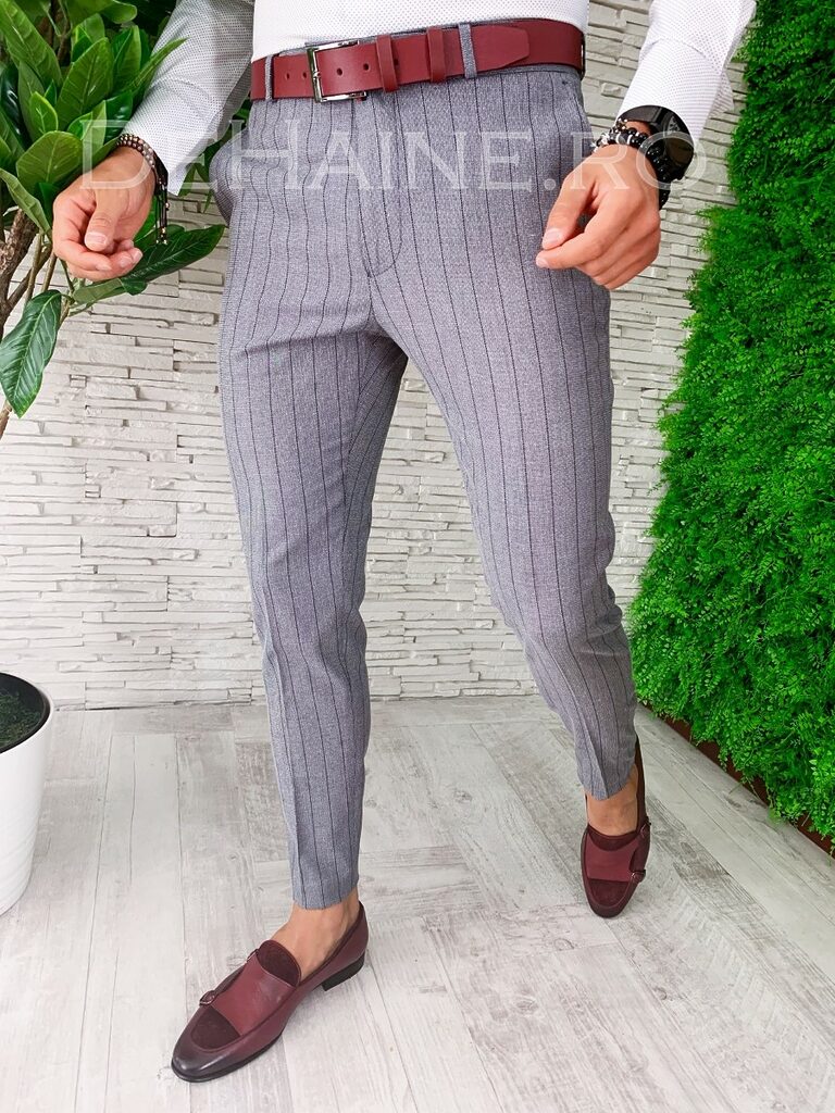 Pantaloni barbati eleganti grena ZR A5591 F4-2-Pantaloni > Pantaloni eleganti