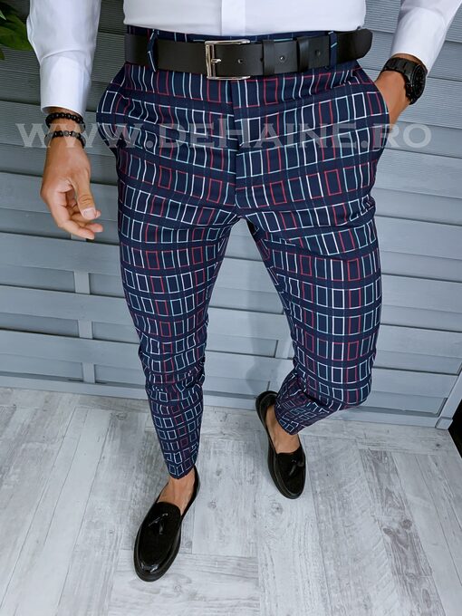 Pantaloni barbati eleganti in carouri B1562 B6-3.2.3-Pantaloni > Pantaloni eleganti
