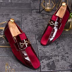 bordeaux piele naturala - P1706-Pantofi