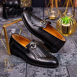 Pantofi Loafers de barbati negri din piele naturala Reginald P1452 2