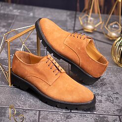 maro din piele intoarsa - P1720-Pantofi