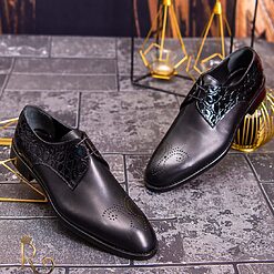 negri din piele naturala- P1725-Pantofi