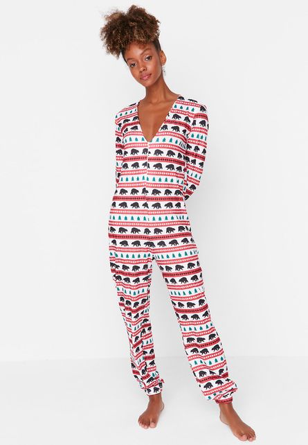 Pijama dama multicolora Lucia-Pijamale dama-Pijamale dama