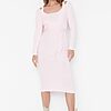 Rochie midi roz Elda-Rochii midi-Rochii de ocazie