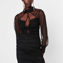 Rochie scurta neagra Velda-Rochii de ocazie-Rochii scurte