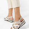 Sandale cu platforma Bocaina bej-Sandale cu platforma-Sandale cu platforma
