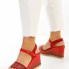 Sandale cu platforma Deiasa rosii-Sandale cu platforma-Sandale cu platforma