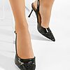 Sandale cu toc subtire Lilly negri-Pantofi Stiletto-Pantofi Stiletto