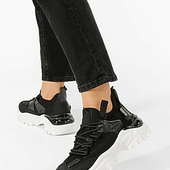 Sneakers cu platforma Razza negri-Sneakers cu platforma-Sneakers cu platforma