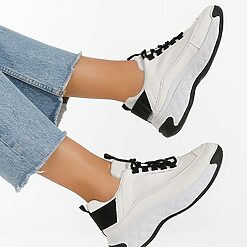 Sneakers dama Dasha albi-Sneakers dama-Sneakers dama