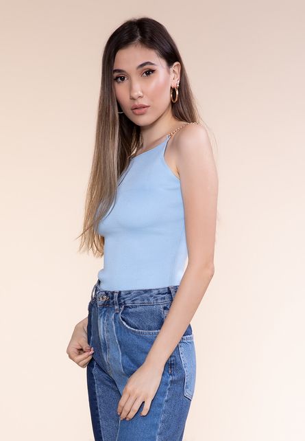 Top dama Gratiela Albastra-Bluze Dama-Bluze Dama