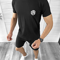 Trening barbati negru/negru pantaloni + tricou 11701 82-5-Trening