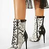 Botine elegante gri Vittoria-Botine cu toc-Botine elegante