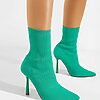 Botine stiletto verzi Caniete-Botine cu toc-Botine cu toc