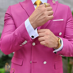 Costum Reginald Double Breasted movlila Sacou si Pantalon C4203 2