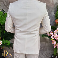 Costum barbatesc alb ivoire - Sacou
