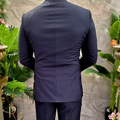 Costum barbatesc bleumarin Double Breasted Sacou si Pantalon C4198 2