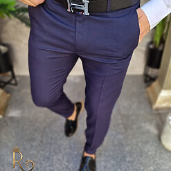 Pantaloni eleganti bleumarin