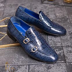 Pantofi Loafers barbatesti bleumarin piele naturala P1765 4