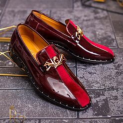 Pantofi Loafers barbatesti bordeaux piele lacuitacatifea P1734 2