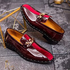 Pantofi Loafers barbatesti bordeaux piele lacuitacatifea P1734 5