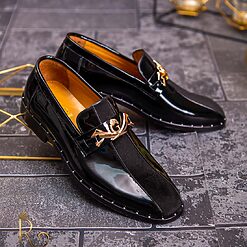 Pantofi Loafers barbatesti negri piele naturala P1736 2
